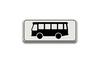 RVV Verkeersbord OB12 - Onderbord - Geldt alleen voor bussen wit rechthoek bord breed